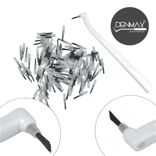 DENMAX Brush Tip (100pcs) with Holder (2pc)