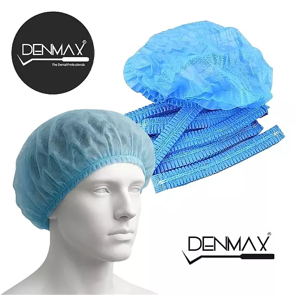 DENMAX Bouffant Cap Blue