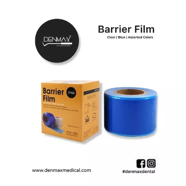 DENMAX Barrier Film, 4x6", Blue, 1200 Sheets