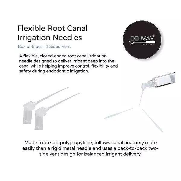 DENMAX Irrigation Needle, Plastic, Pack of 5