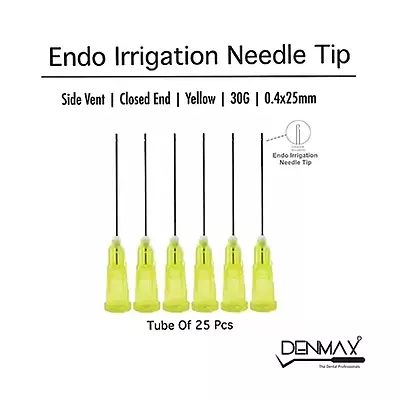 DENMAX Single Side Vent Needle -(Pack of 100)-Yellow,