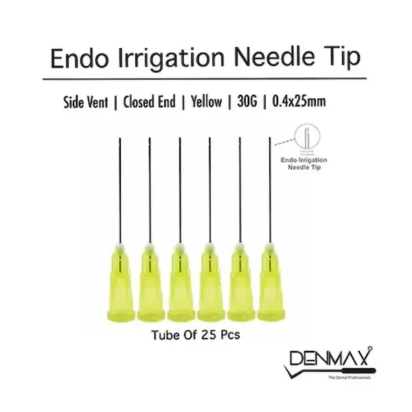 DENMAX Single Side Vent Needle -(Pack of 100)-Yellow,