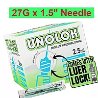 UNOLOK Syringe, 2.5ml, 27G x 1-1/2" LL