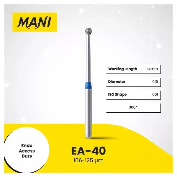 MANI Rotary Diamond Burs - Standard - EA40