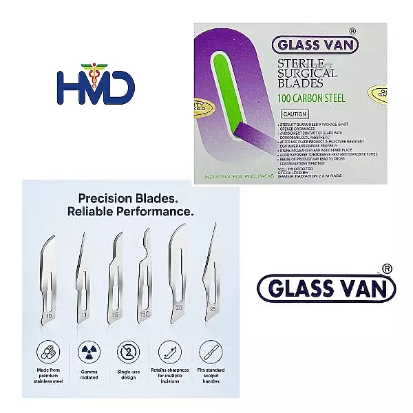 GLASSVAN Surgical Blade 15 (100)