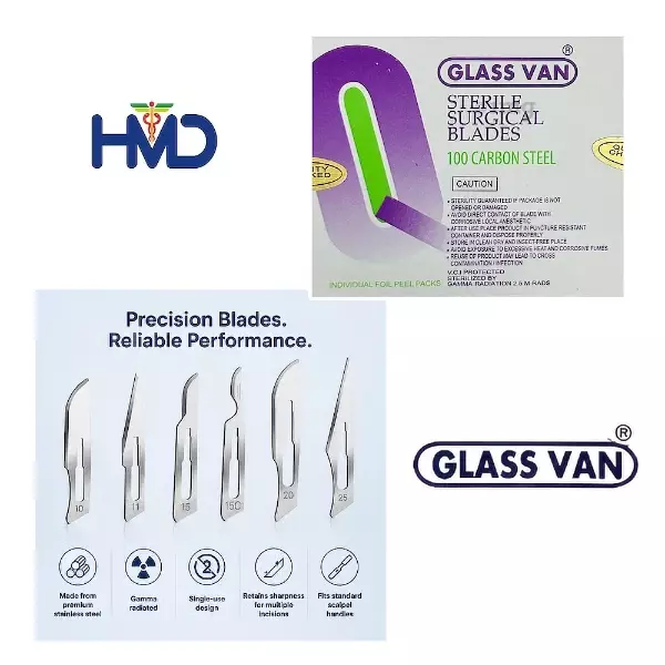 GLASSVAN Surgical Blade 15 (100)