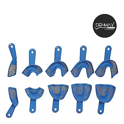 DENMAX Disposable Impression Tray, Blue, 10pcs
