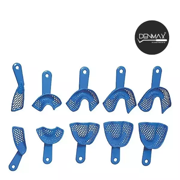 DENMAX Disposable Impression Tray, Blue, 10pcs